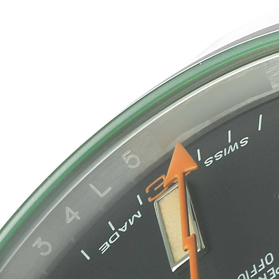 Rolex Milgauss Black Dial Green Crystal Steel Mens Watch 116400V For Sale 2