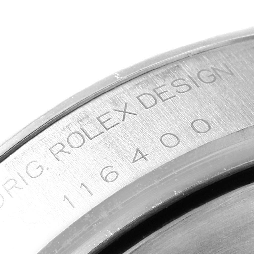 Rolex Milgauss Black Dial Green Crystal Steel Men's Watch 116400V 3