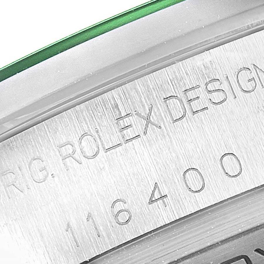 Rolex Milgauss Black Dial Green Crystal Steel Mens Watch 116400V For Sale 3