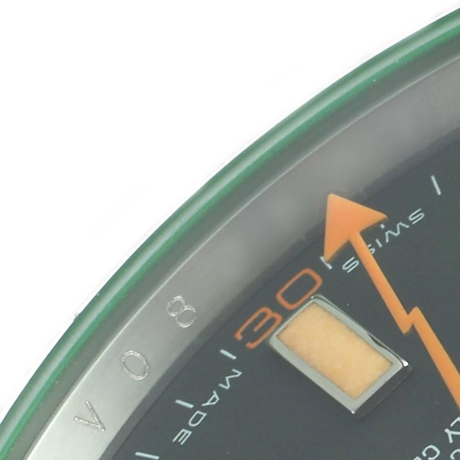 Rolex Milgauss Black Dial Green Crystal Steel Mens Watch 116400V Unworn For Sale 2