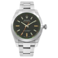 Rolex Milgauss Black Index Dial Orange Hand Automatic Steel Men's Watch 116400GV