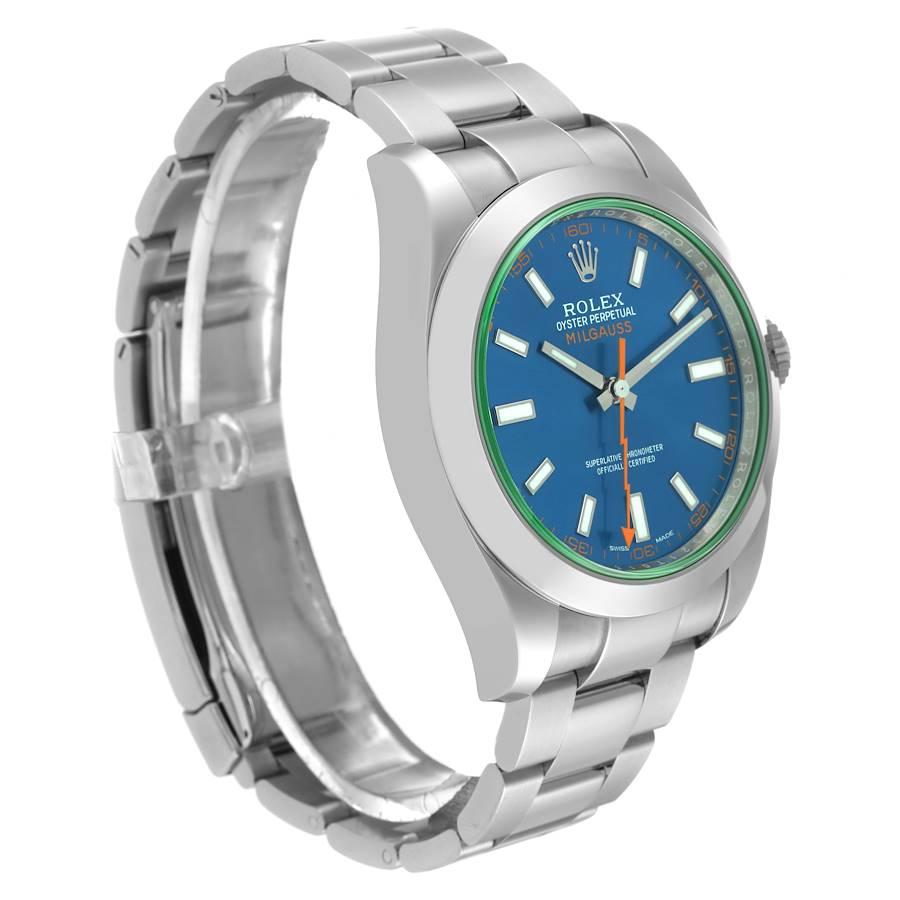 rolex milgauss green crystal