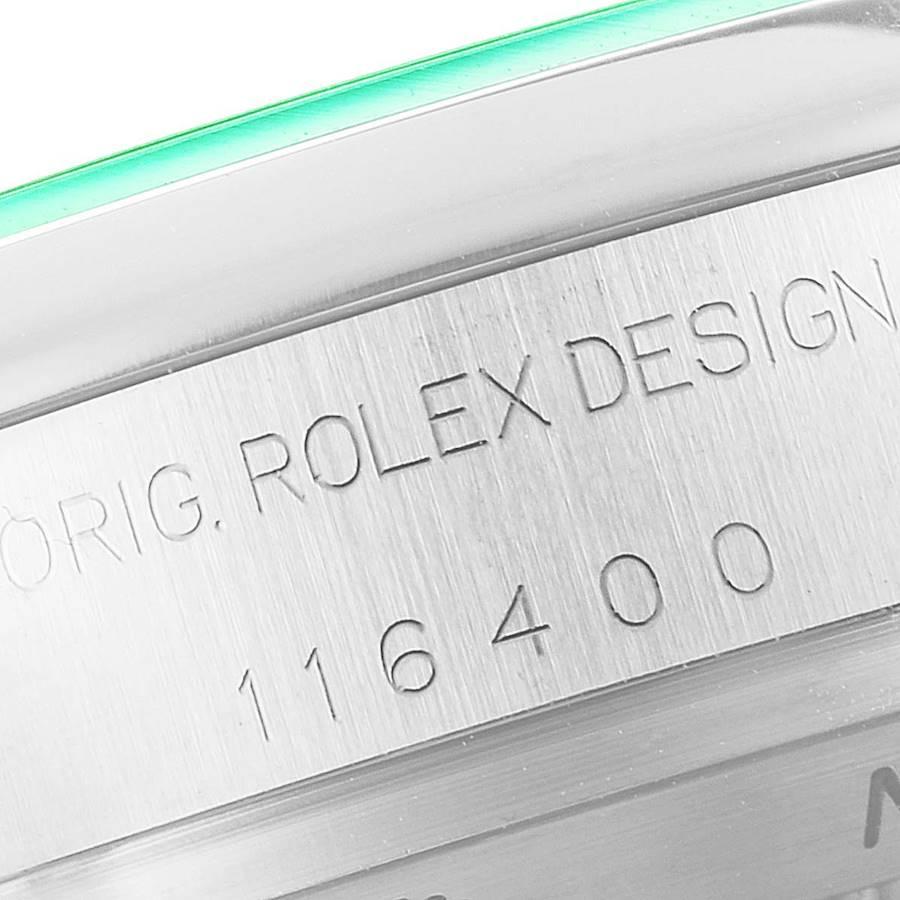 Rolex Milgauss Blue Dial Green Crystal Steel Mens Watch 116400GV Box Card 3
