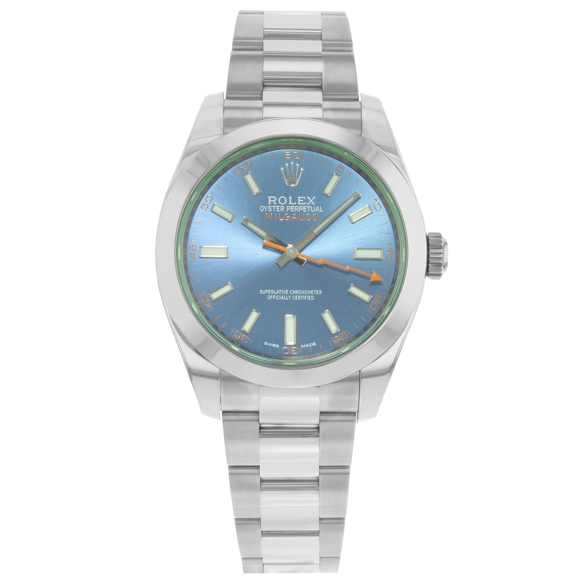 Rolex milgauss z blue for sale deals