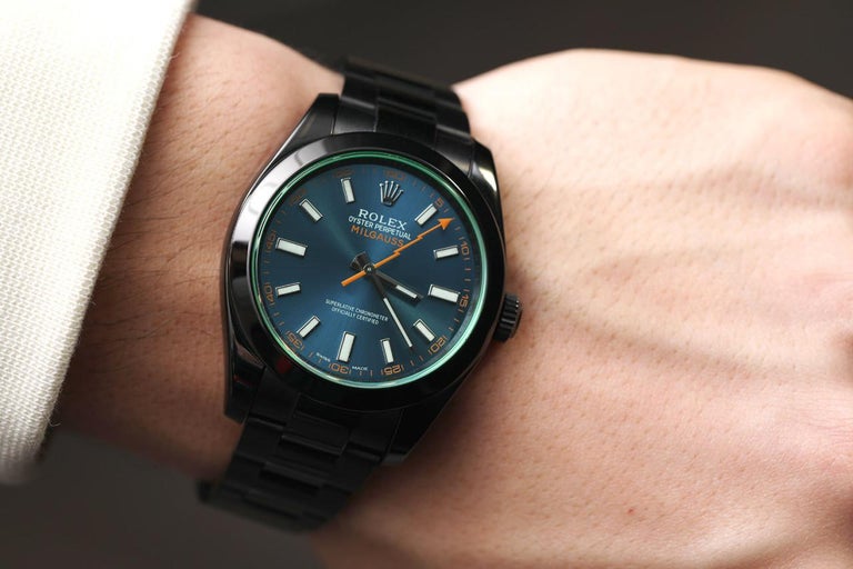 Goldfingers Orologi Rolex Milgauss Quadrante Blu Rolex Milgauss