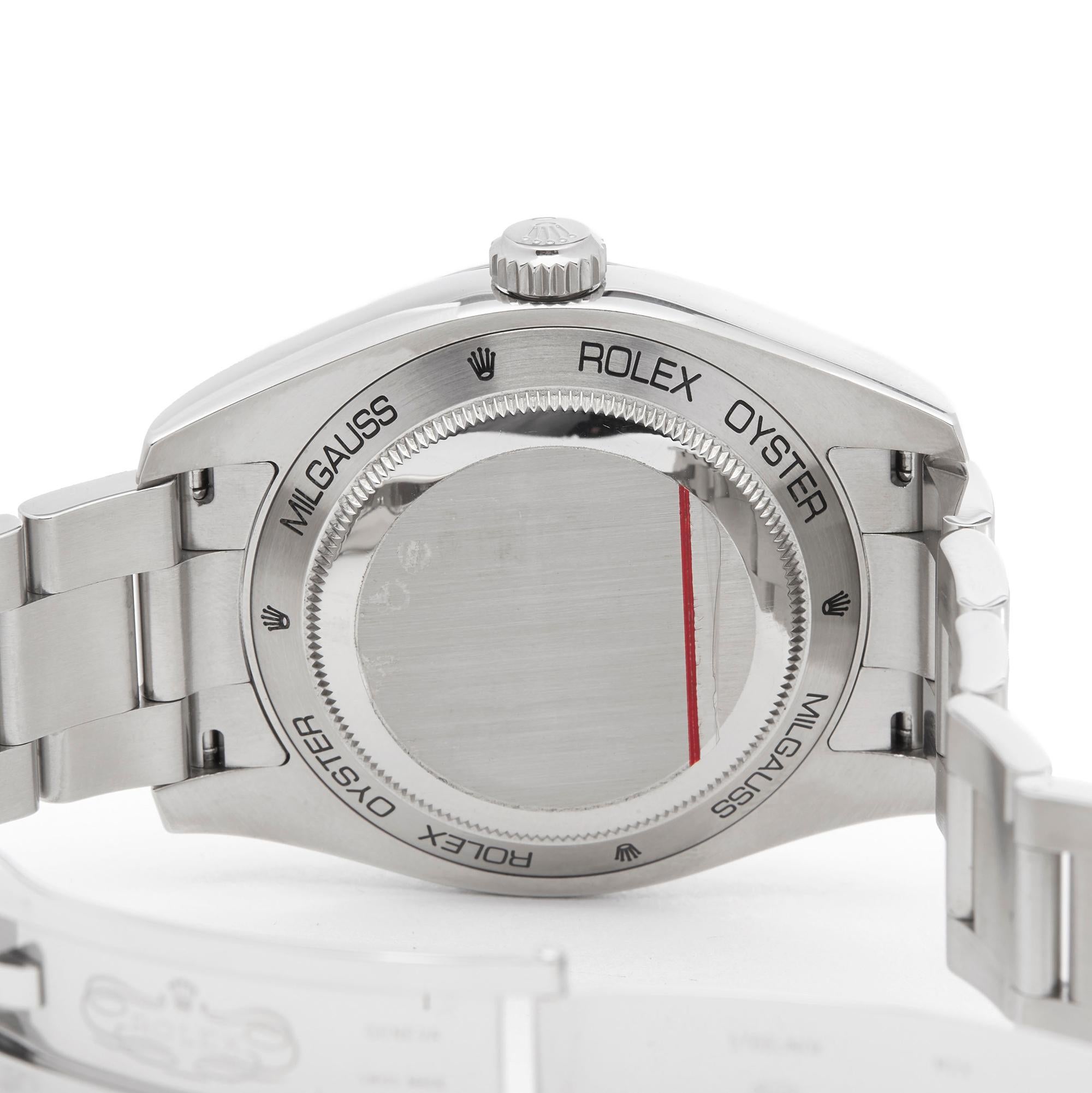Rolex Milgauss Stainless Steel 116400 Wristwatch In Excellent Condition In Bishops Stortford, Hertfordshire