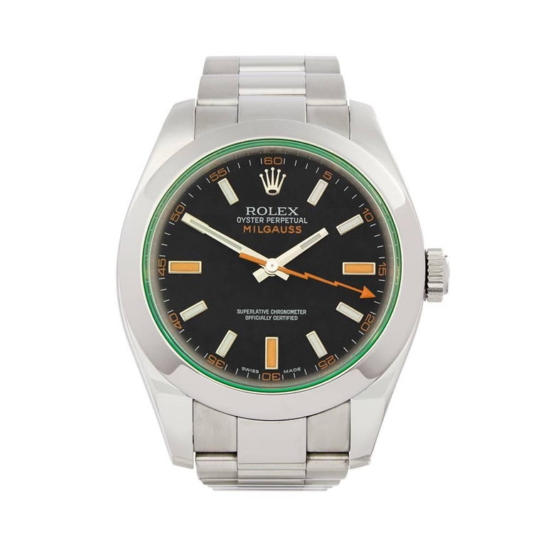 Rolex Milgauss Stainless Steel Men’s 116400GV For Sale at 1stDibs