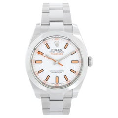 Rolex Milgauss Stainless Steel Men's Watch White Dial 116400