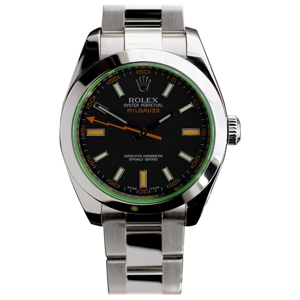 Rolex Milgauss Stainless Steel Watch 116400 For Sale