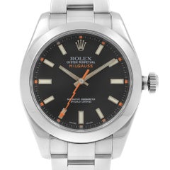 Rolex Milgauss Steel Black Dial Orange Hand Automatic Men’s Watch 116400 BKO