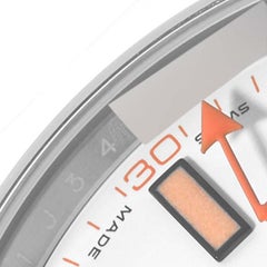 Rolex Milgauss White Dial Orange Markers Steel Mens Watch 116400 Box Card