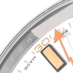 Rolex Milgauss White Dial Orange Markers Steel Mens Watch 116400