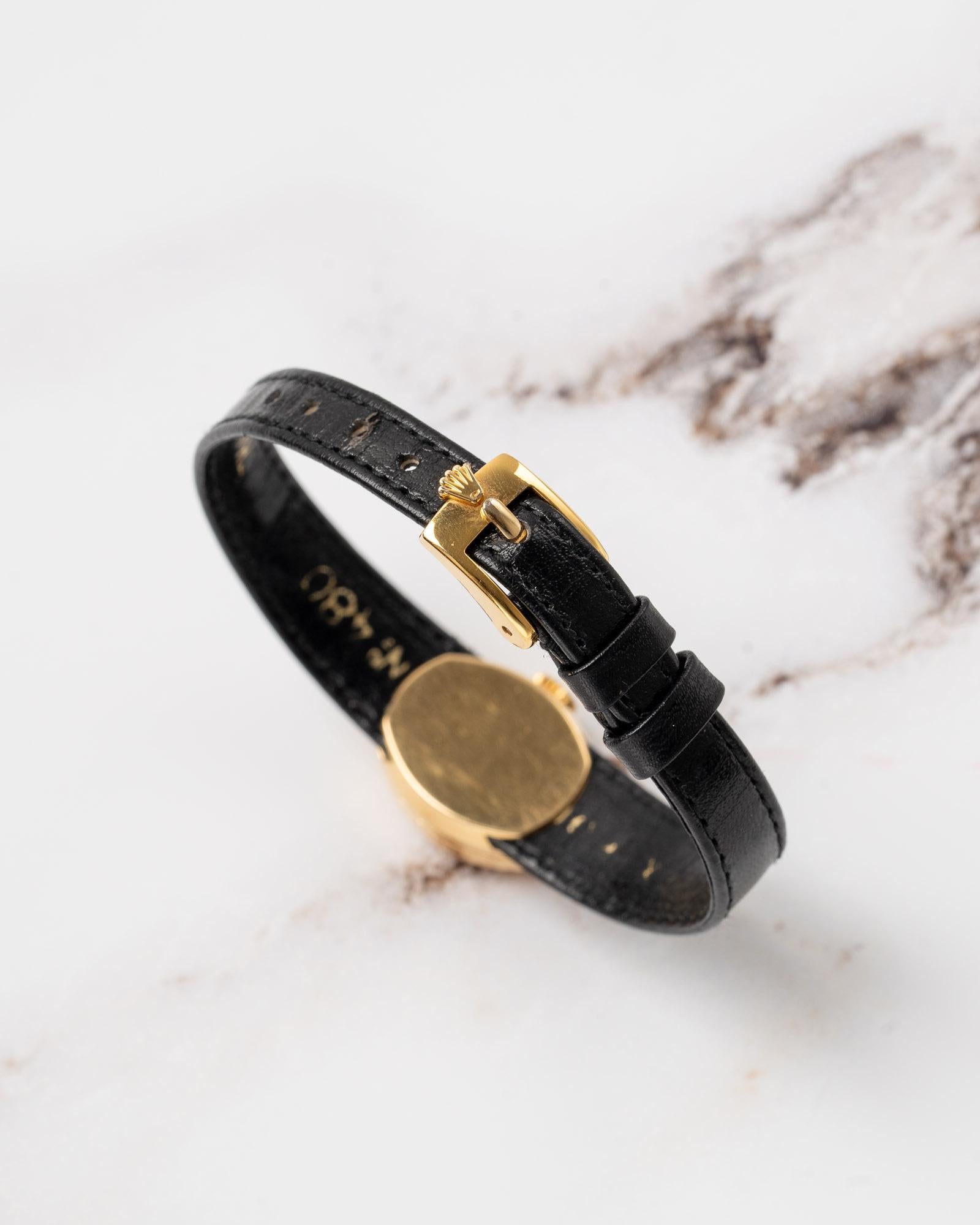 Rolex Mini Chameleon 2000 Präzision 18k YG Riffelgehäuse 1966 im Angebot 1