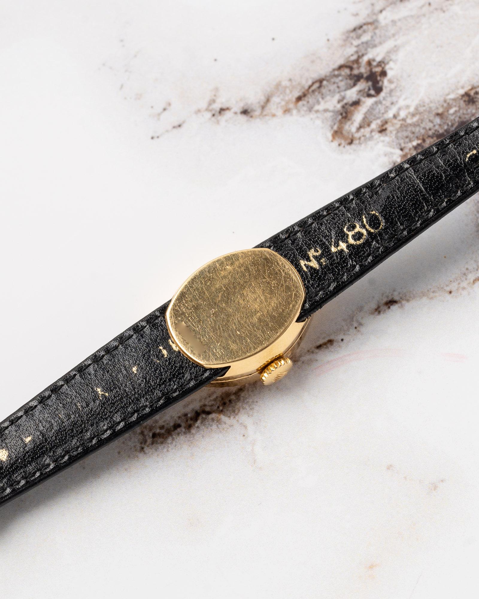 Rolex Mini Chameleon 2000 Präzision 18k YG Riffelgehäuse 1966 im Angebot 3