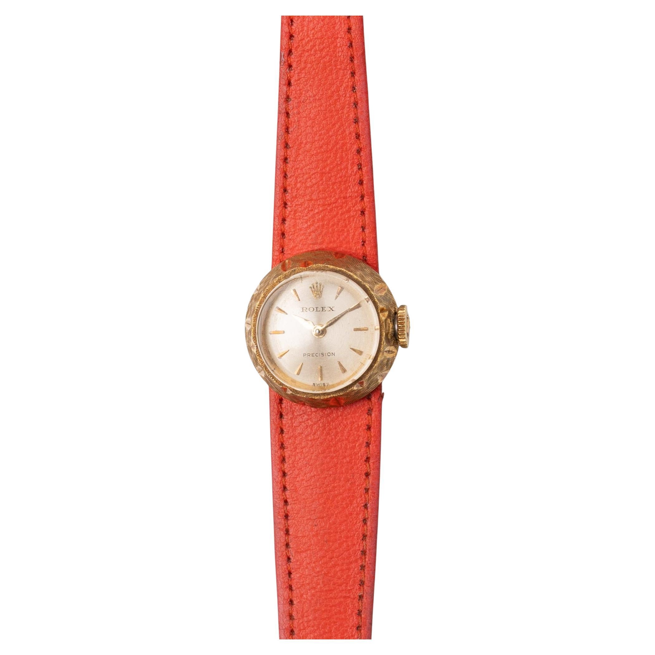 Rolex Mini Chameleon Precision 8789 18k YG Florentine Engraving Carica manuale 1