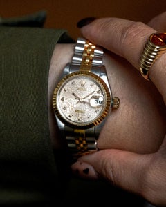 Rolex Mini Datejust 26mm 69173 Anniversary Diamond Dial SS/YG 1995