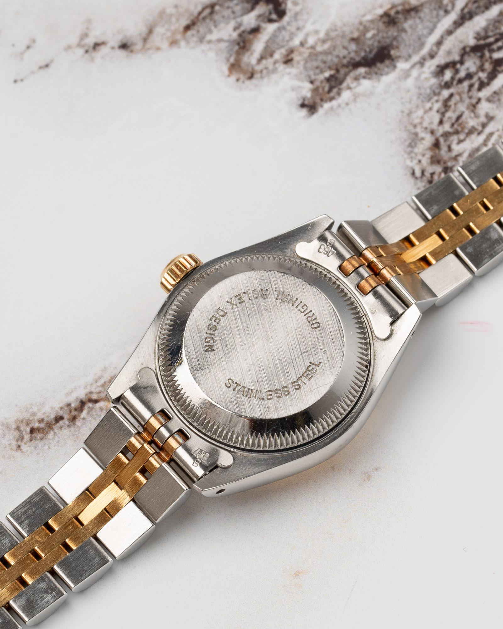 Rolex Mini Datejust 26mm 69173 Champagne Dial TT YG/SS 1987 en vente 1