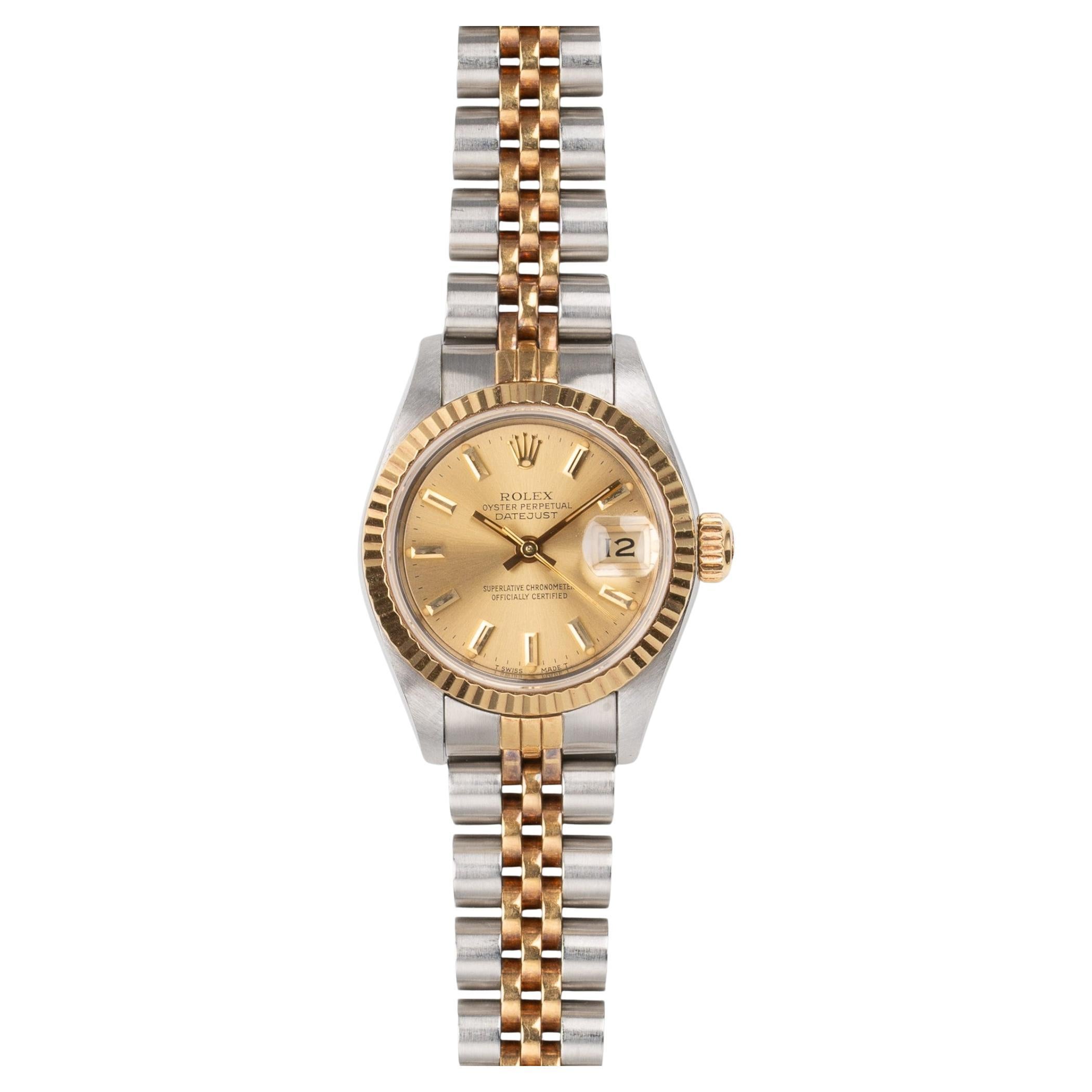 Rolex Mini Datejust 26mm 69173 Champagner Zifferblatt TT YG/SS 1987