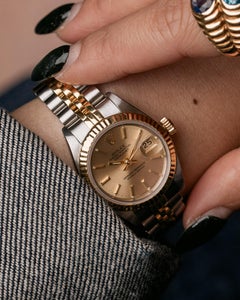 Rolex Mini Datejust 69173 Champagne Dial 9m Serial SS/YG 1986