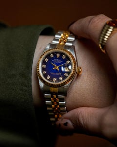 Rolex Mini Datejust 79173 26mm Vignette Purple Big Diamond Dial YG/SS 2000