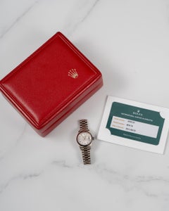 Rolex Mini Datejust 79179G Silver Big Diamond Dial A0 Serial 1999 mit 2021 RSC