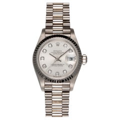 Rolex Mini Datejust 79179G Silver Big Diamond Dial A0 Serial 1999 mit 2021 RSC