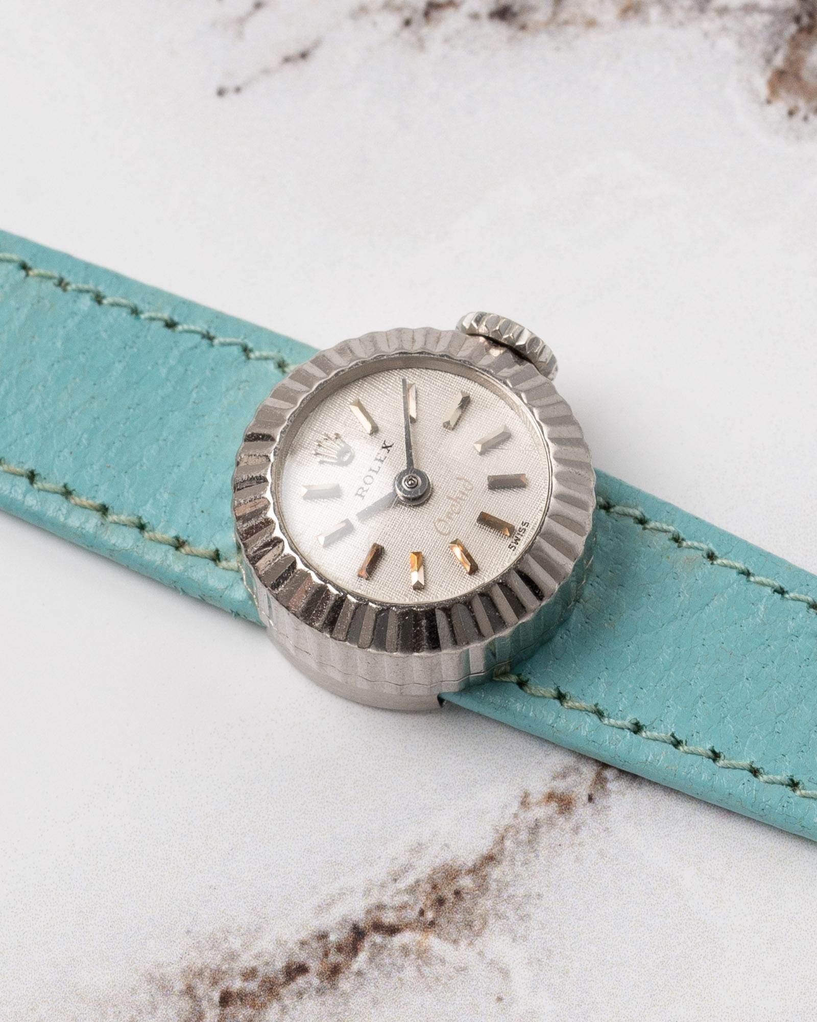 Rolex Mini Orchid Chameleon 18k WG Cassa scanalata 1969 In condizioni buone in vendita a SYDNEY, AU