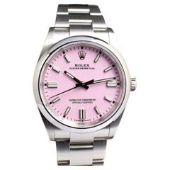 Rolex Montre Oyster Perpetual Candy rose menthe 126000 en acier, boîte et papier, 2021