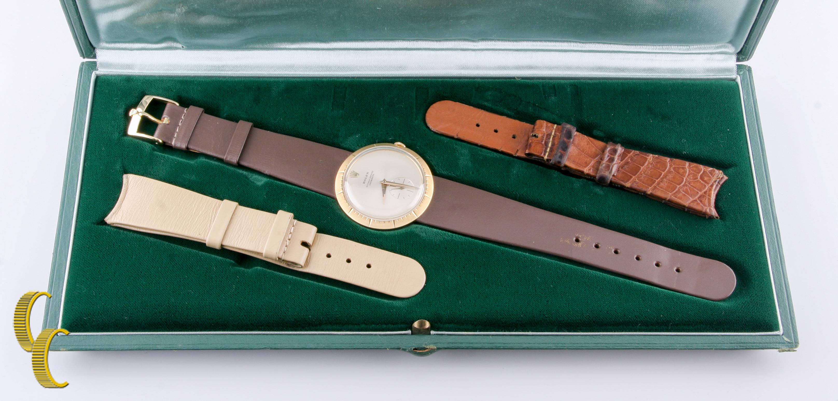 Rolex Modelle de Depose 9522 18 Karat Gold Hand-Winding-Uhr mit Boxpapieren Herren im Angebot