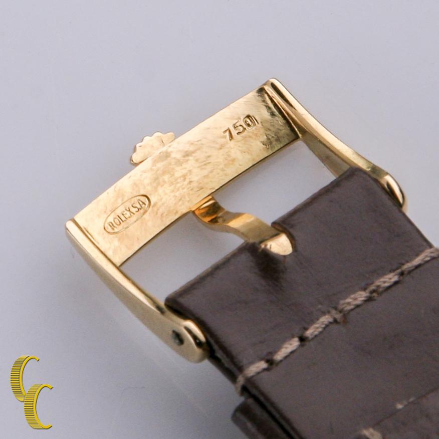 Men's Rolex Modele de Depose 9522 18 Karat Gold Hand-Winding Watch with Box Papers For Sale