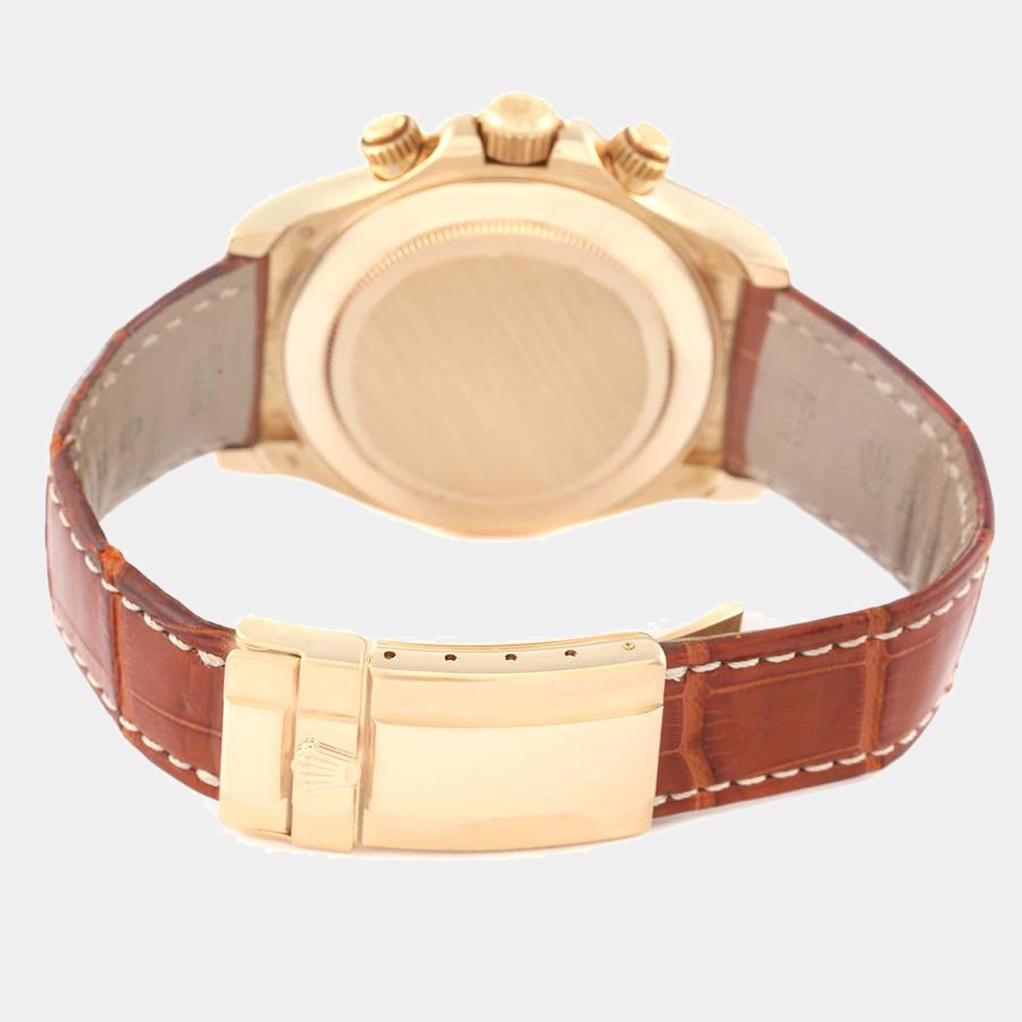 Rolex MOP 18K Yellow Gold Cosmograph Daytona 116518 Automatic Men's Wristwatch 4 For Sale 2