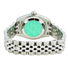 Rolex Montre-bracelet Datejust en or blanc 18 carats et acier inoxydable avec diamants MOP, pour femmes, 26 mm