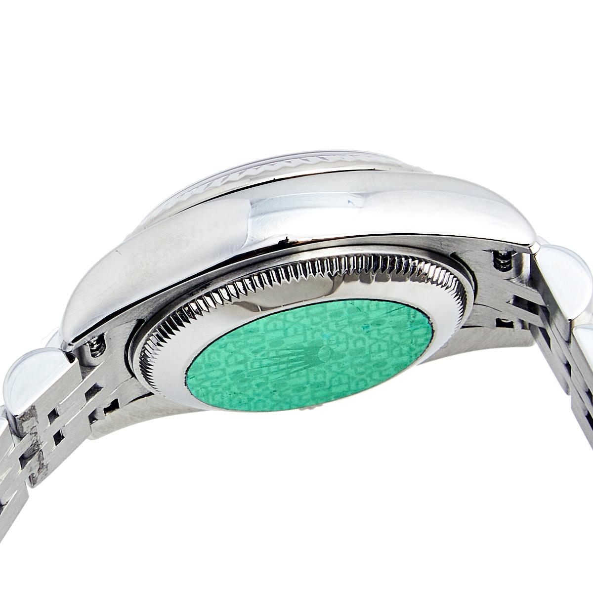 Rolex MOP Diamonds 18K White Gold Stainless Datejust Women's Wristwatch 26 MM 1