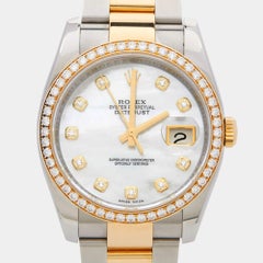 Rolex Mother of Pearl Diamond 18k Datejust 116243 Orologio da polso da donna 36 mm