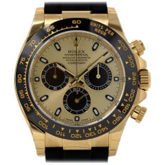 Rolex New Daytona 116518 Yellow Gold Oysterflex 2018 Box/Paper/5 Year Warranty