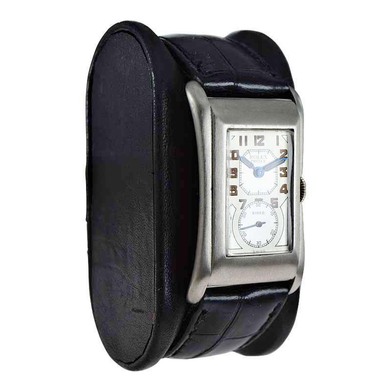 Prince Drs., Nickel Uhr aus den 1930er Jahren für Damen oder Herren im Angebot