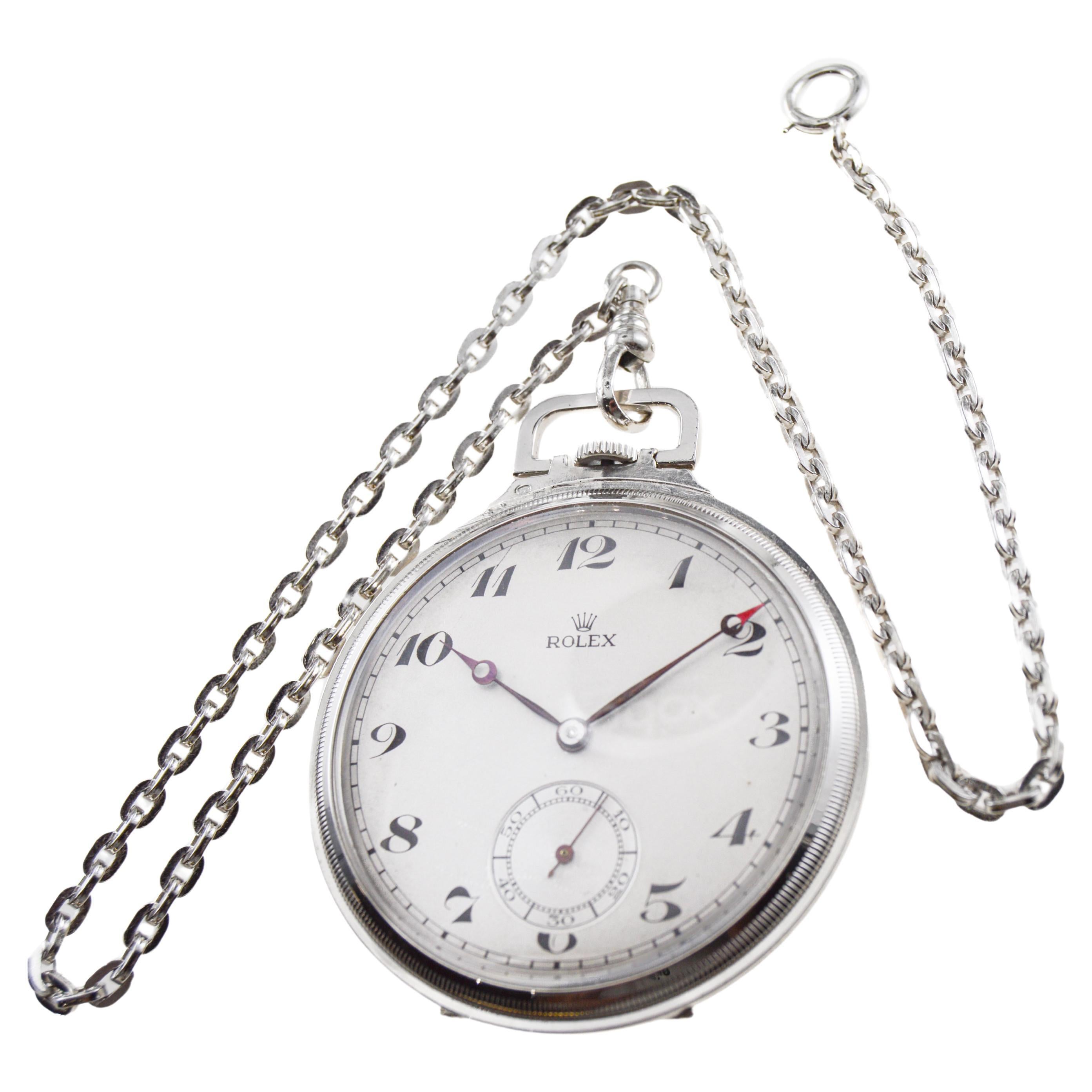 rolex silver chain watch