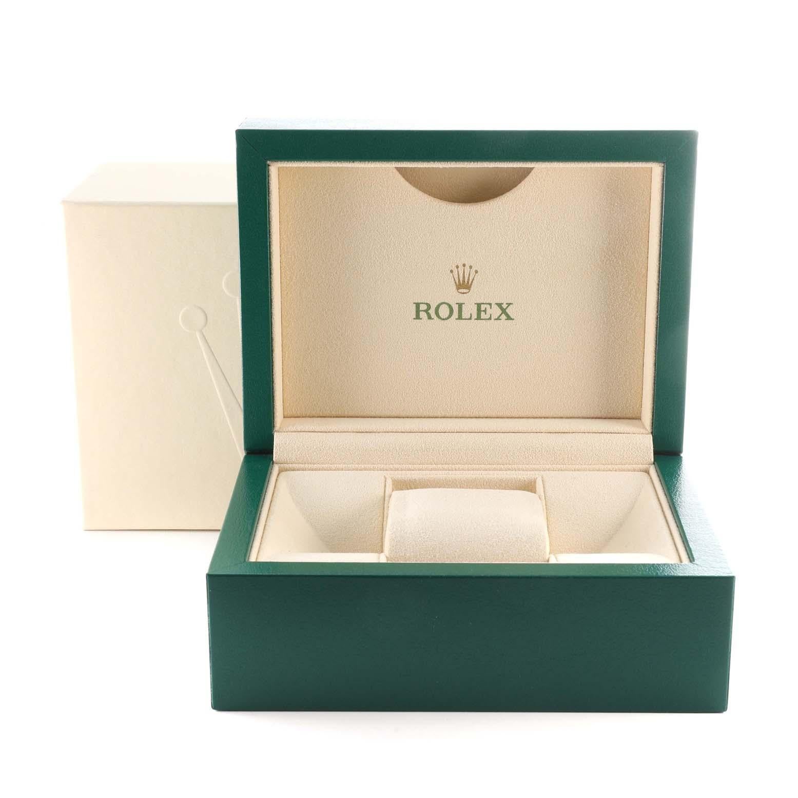 Rolex Non-Date Midsize Black Dial Pink Hour Markers Steel Ladies Watch 177200 Pour femmes en vente