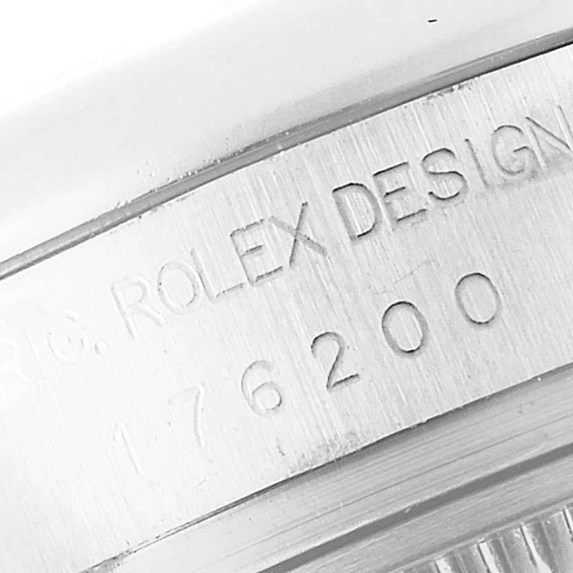 Women's Rolex Nondate Steel Salmon Dial Oyster Bracelet Ladies Watch 176200 Box Card