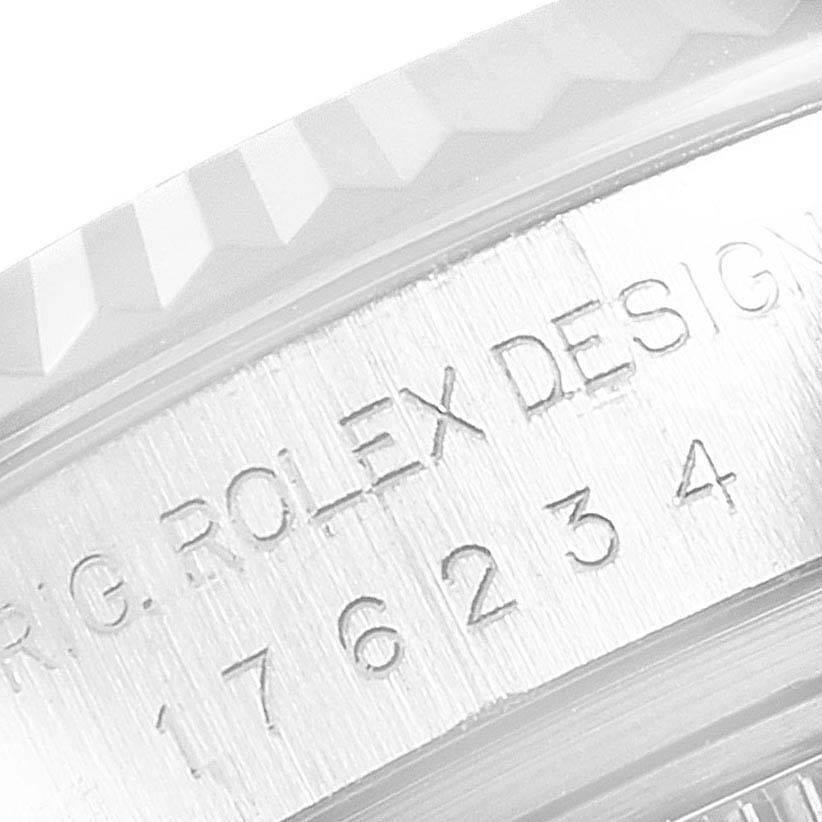 Rolex Nondate Steel White Gold Roman Numerals Ladies Watch 176234 For Sale 2