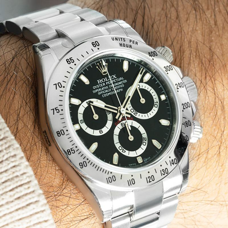 Rolex NOS Daytona Black Dial 116520 For Sale 1