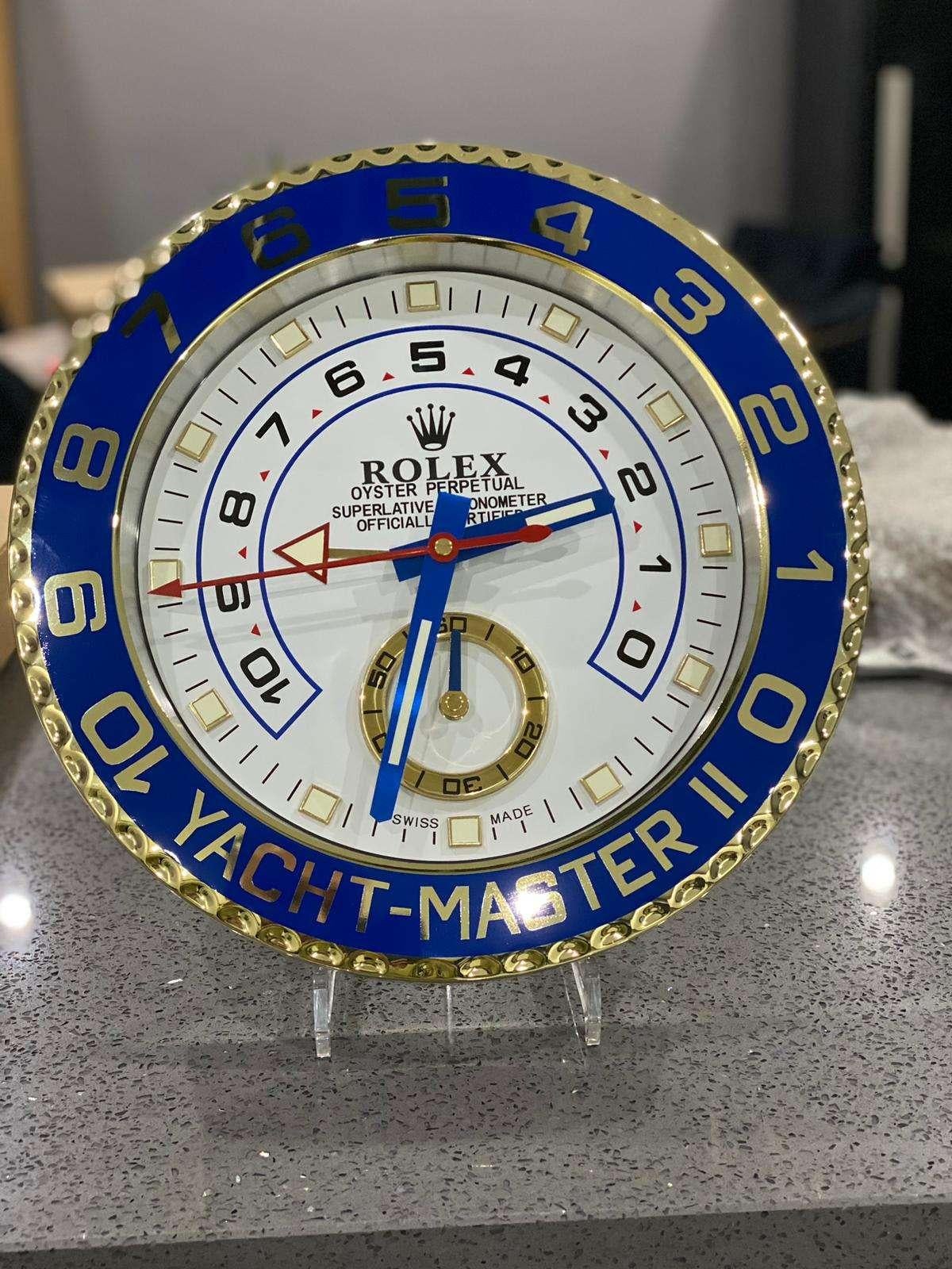 ROLEX Officially Certified Chrome Gold and Blue Yacht Master II