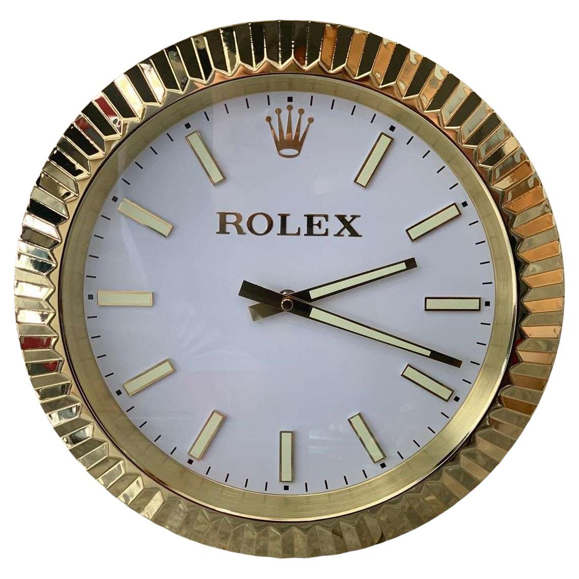 ROLEX Officially Certified Datejust Gold Wall Clock at 1stDibs