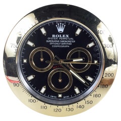 ROLEX Officially Certified Oyster Cosmograph Daytona Gold & Black Wall Clock 