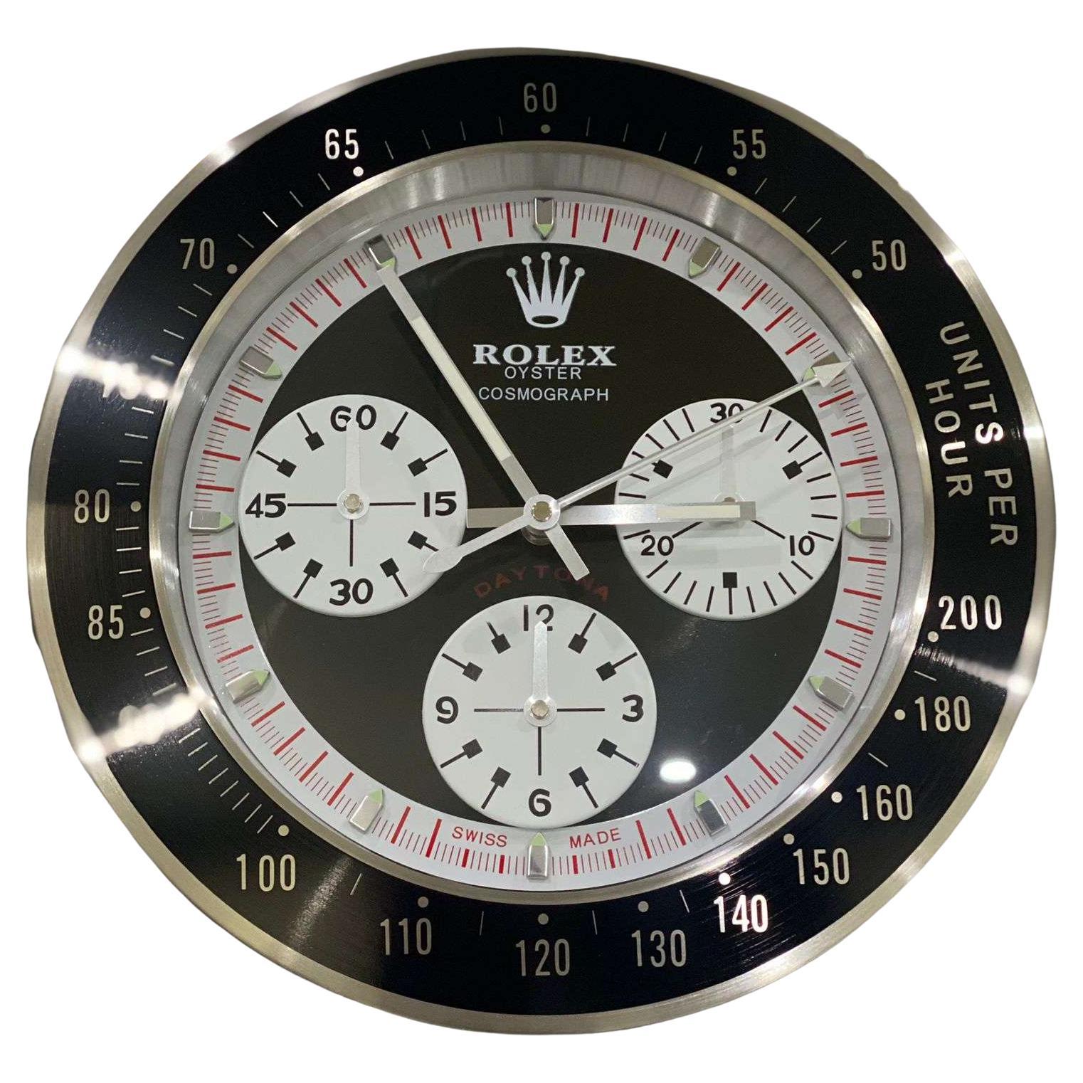 ROLEX Officially Certified Oyster Cosmograph Daytona Panda Wall Clock  For Sale