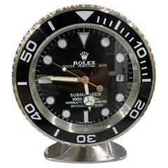ROLEX Officially Certified Oyster Perpetual Black Submariner Desk Clock