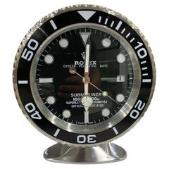 ROLEX Officially Certified Oyster Perpetual Black Submariner Desk Clock