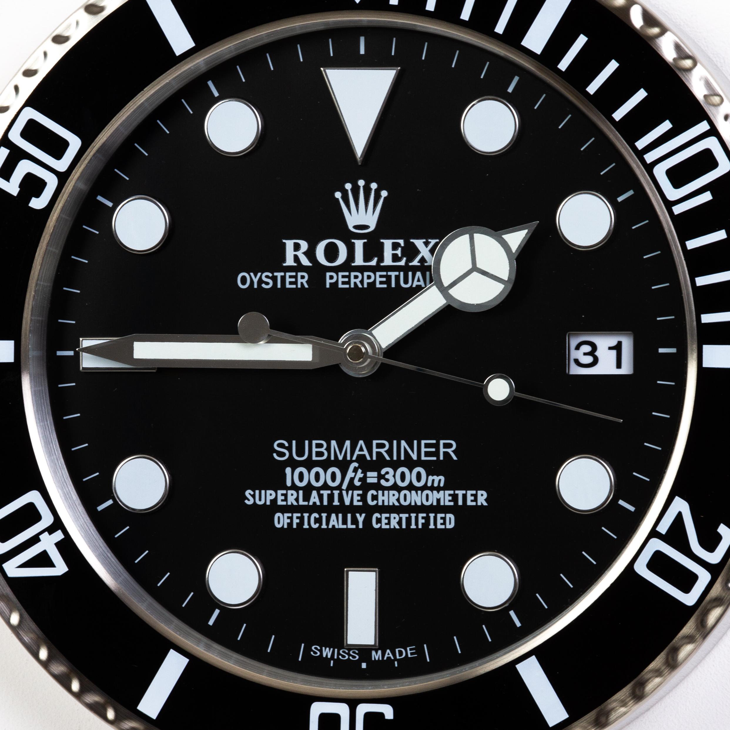 ROLEX Officially Certified Oyster Perpetual Submariner Wall Clock 
Good condition, working.
Free international shipping.