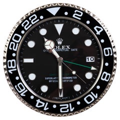 ROLEX Officially Certified Oyster Perpetual Black Submariner Wall Clock 