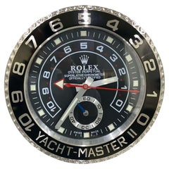 Vintage ROLEX Officially Certified Oyster Perpetual Black Yacht Master II Wall Clock 